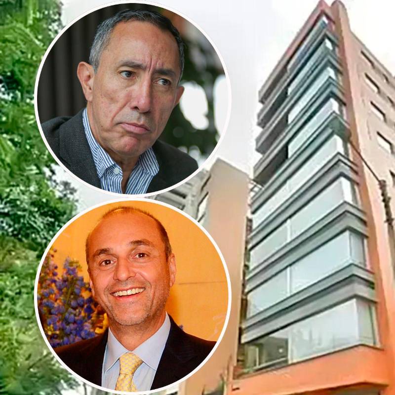 Serafino Iacono (abajo en la foto) era el dueño del apartamento 901 del edificio Entre Parques, en Bogotá, que Ricardo Roa adquirió muy por debajo de su valor comercial. FOTOS: Colprensa y cortesía