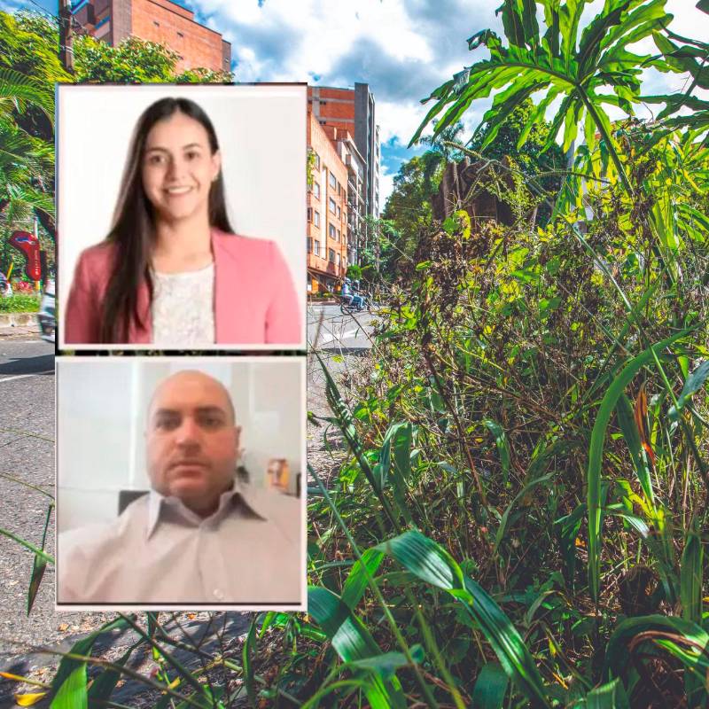 El tema de los contratos para mantenimiento de zonas verdes de Medellín tomó relevancia debido al descuido que estas áreas mostraron en la anterior administración. En la foto, la exsecretaria de Infraestructura de Medellín, Natalia Urrego Arias, y al exgerente de Metroparques, Jorge Enrique Liévano Ospina. FOTO El Colombiano