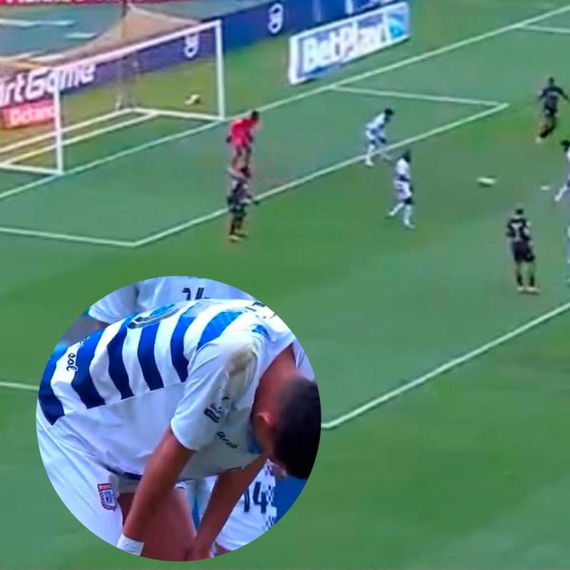 Sebastián Palma lamentándose por el autogol cometido ante Santa Fe. FOTO: Captura de vídeo