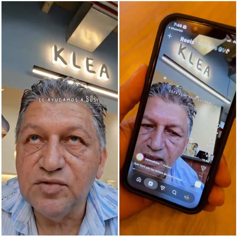 El vicepresidente electo, José Manuel Restrepo, visitó en Medellín la heladería Klea tras la masiva difusión de un video donde el padre de la propietaria solicitaba apoyo para el negocio. FOTO: Captura de video de redes sociales @somosklea y @jmrestrepoa
