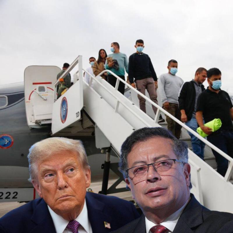Colombia ha asumido el regreso de deportados desde Estados Unidos luego del impasse diplomático entre Trump y Petro desde hace más de un año. Fotos: Colprensa y Getty Images