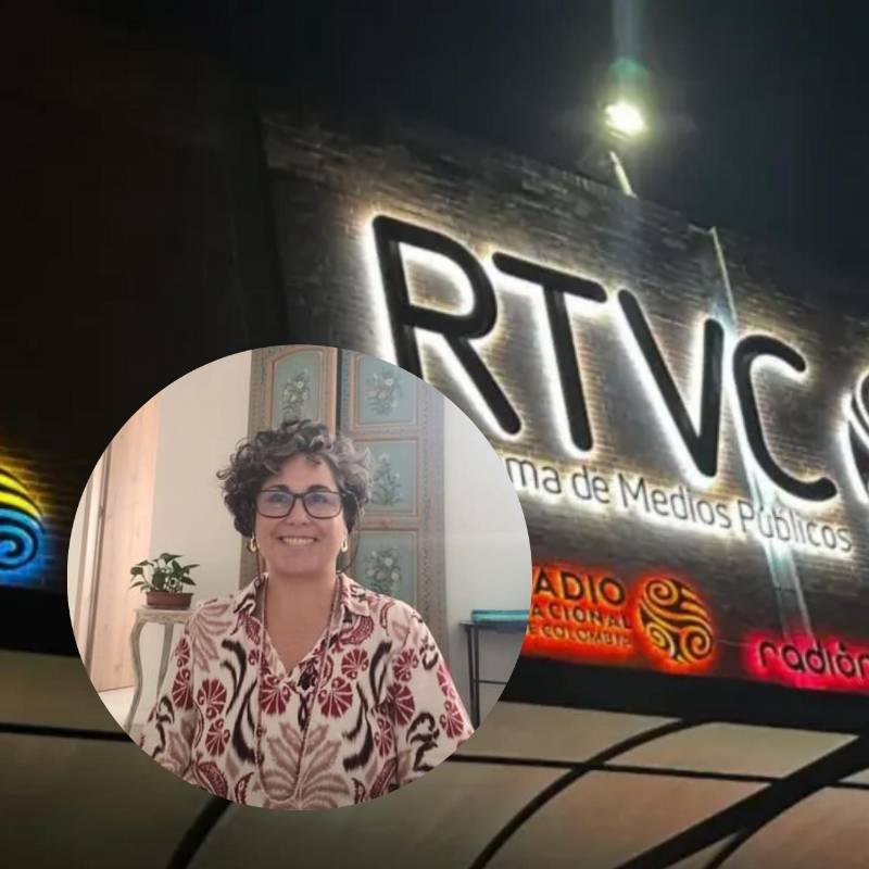 Ana María Mesa Villegas trabajó casi doce años en Radio Nacional. FOTO: RTVC y redes sociales