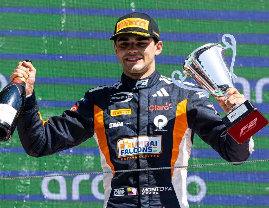 Sebastián Montoya, de 20 años de edad, ya empieza a ganar respeto en la F2. Foto Cortesía Prema Racing