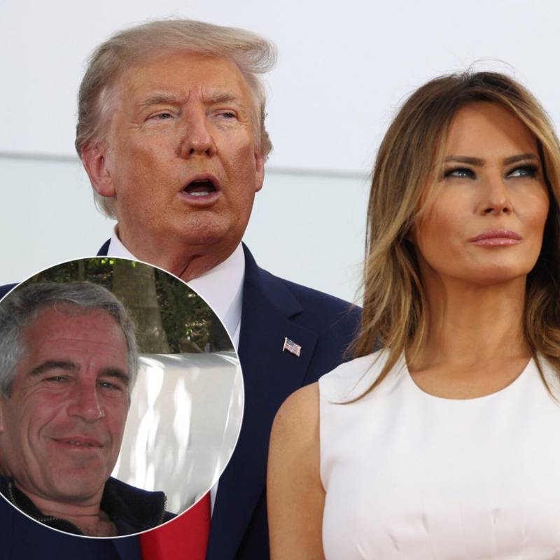 Melania Trump sostuvo nunca haber visitado la isla privada de Jeffrey Epstein. Foto: Getty Images y AFP