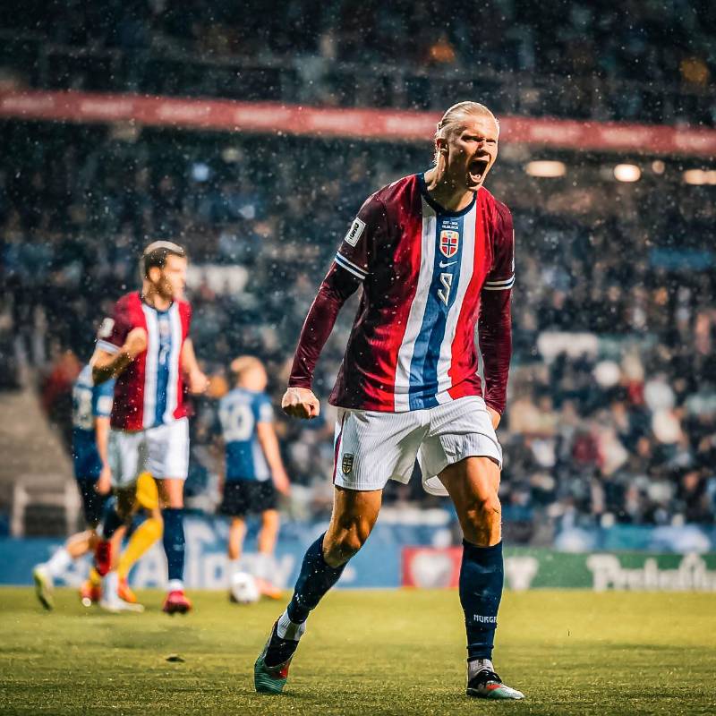 El delantero noruego es el máximo goleador de la historia de la selección de su país, sin tanta tradición futbolera. FOTO: Tomada de X @ErlingHaaland