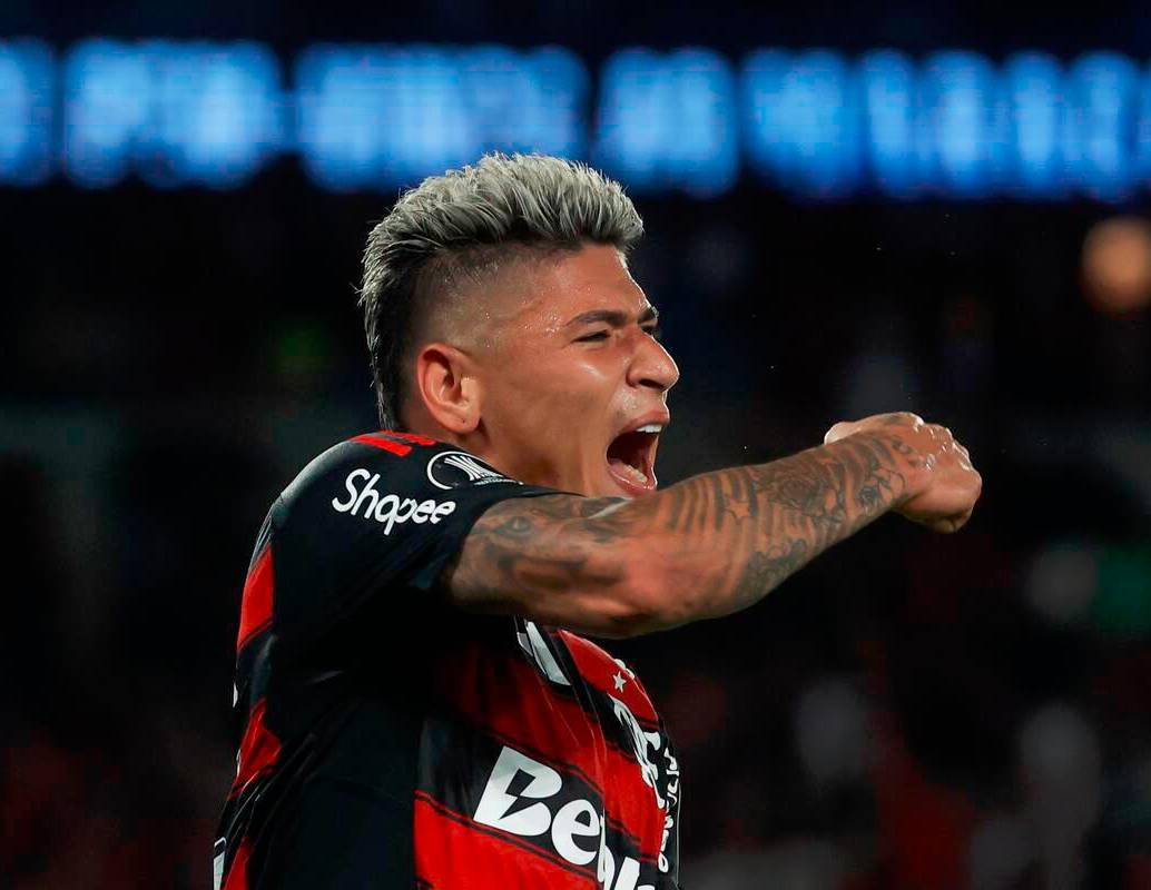 Jorge Carrascal busca el título de la Libertadores este sábado con Flamengo. FOTO CONMEBOL