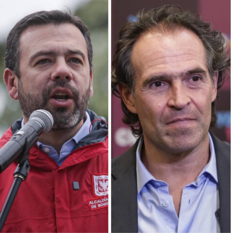 De izquierda a derecha: Carlos F. Galán, alcalde de Bogotá; Federico Gutiérrez, alcalde de Medellín y Alejandro Eder, alcalde de Cali. Foto Colprensa.