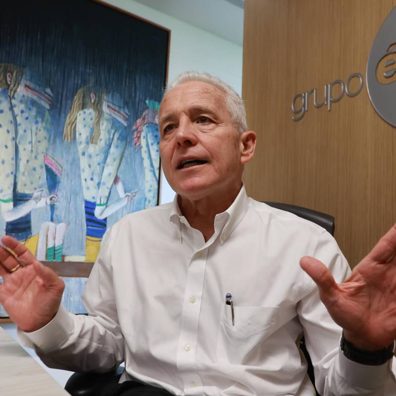 El gerente general del Grupo Éxito, Carlos Mario Giraldo, dejará su cargo el próximo 30 de junio. Foto: Manuel Saldarriaga 