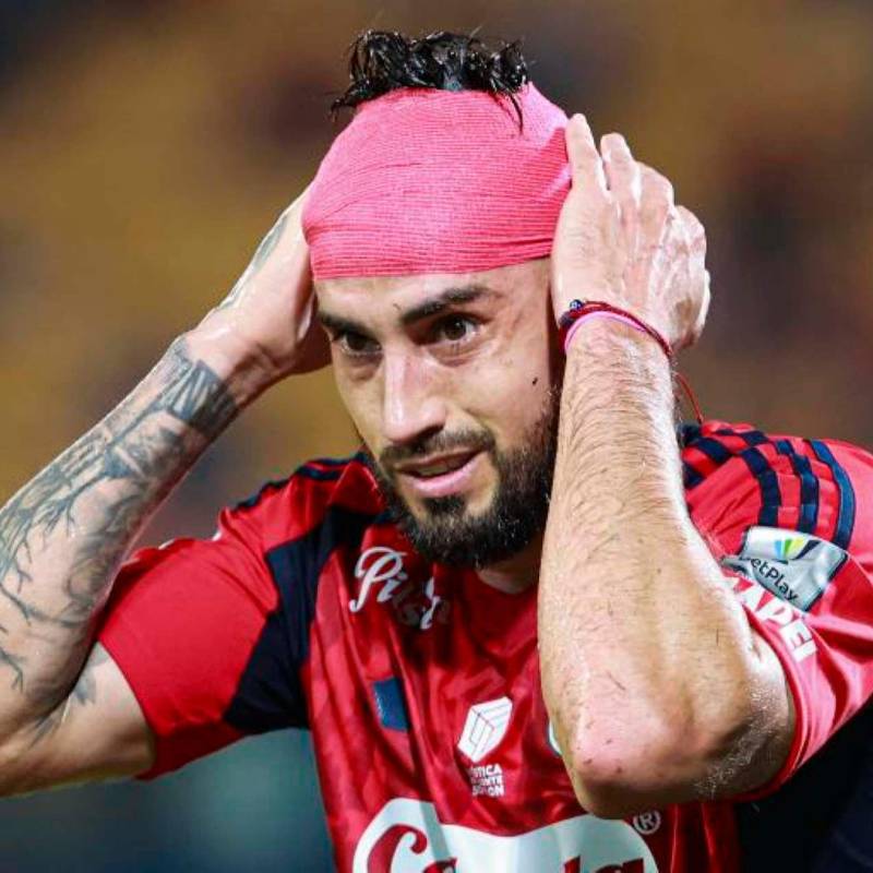 El goleador del DIM, Francisco Fydriszewski, no estará en la titular del rojo por un problema muscular. FOTO: Manuel Saldarriaga