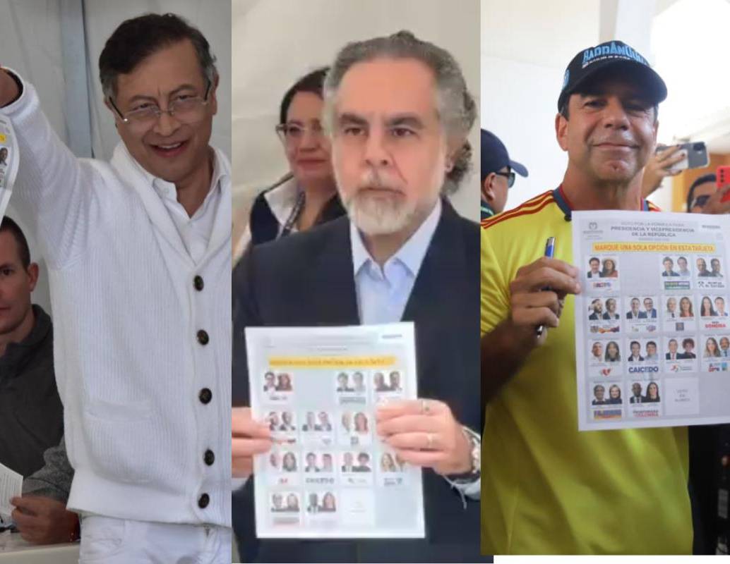 El presidente Gustavo Petro, el ministro del interior Armando Benedetti, el acalde de Barranquilla Alejandro Char, ejercieron su derecho al voto y mostraron sus preferencias políticas. FOTO: Redes sociales.