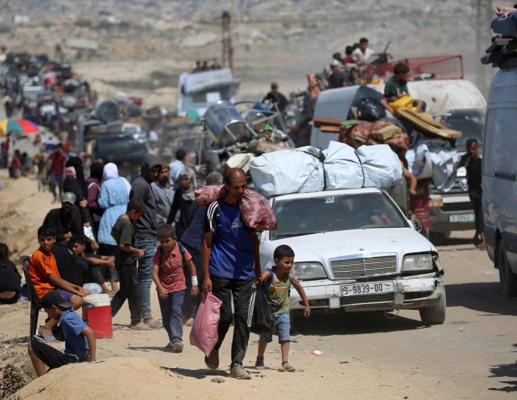 Más de 400.000 palestinos han huido Gaza desde finales de agosto, de acuerdo con el ejercito israelí. Foto: AFP.