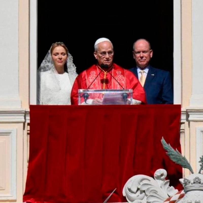 El papa habló desde el balcón del Palacio Principesco a miles de católicos que viven en Mónaco, el lujoso microestado frente al Mediterráneo. FOTO: Cortesía Vatican News