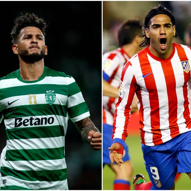 Luis Javier Suárez y Falcao, dos samarios que dejaron huella en Europa. FOTO: X SportingCP y Atleti