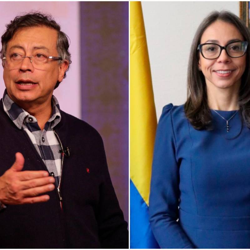 El presidente Gustavo Petro y la embajadora de Colombia ante Países Bajos, Carolina Olarte-Bácares. FOTOS: Colprensa