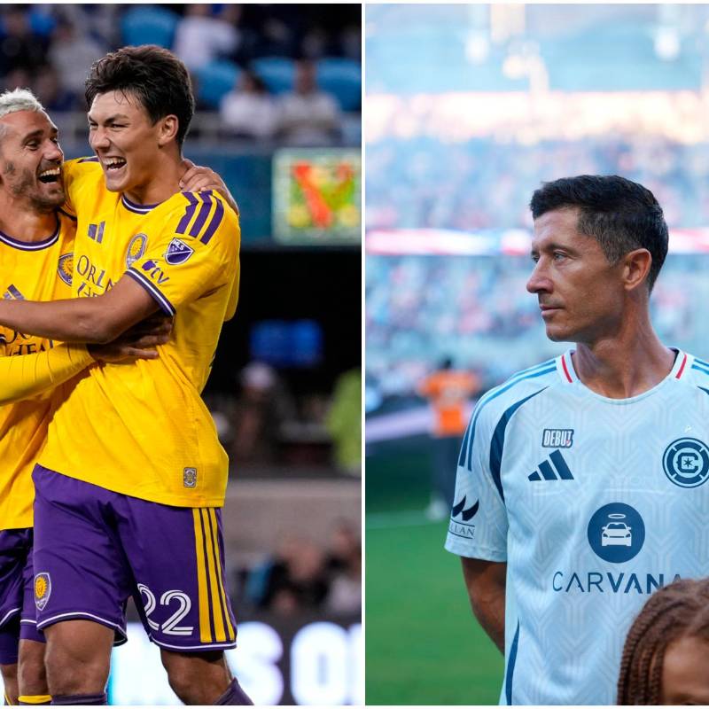 Antoine Griezmann y Robert Lewandowski son los dos grandes fichajes de la MLS para esta temporada. FOTOS: X Orlando City y Chicago Fire