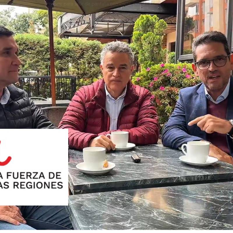 Juan Guillermo Zuluaga, Juan Carlos Cárdenas y Aníbal Gaviria confirmaron que la coalición seguirá adelante sin Héctor Olimpo Espinosa. FOTO: Captura de video