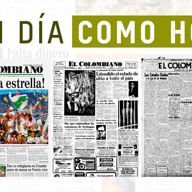 Un día como hoy 27 de junio