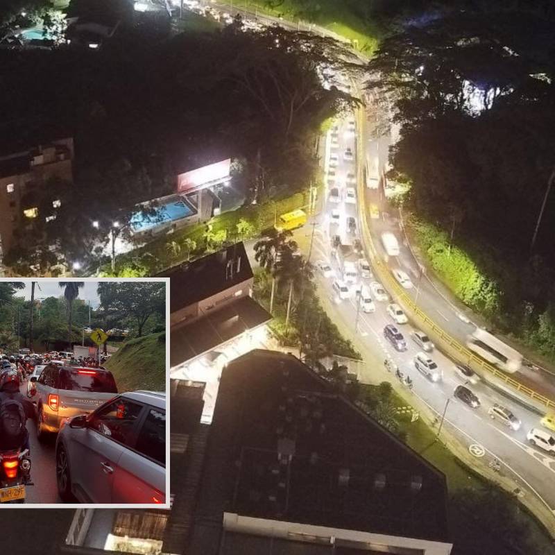 Los “tacos” reportados por los usuarios en redes sociales. FOTO: Cortesía Denuncias Antioquia.