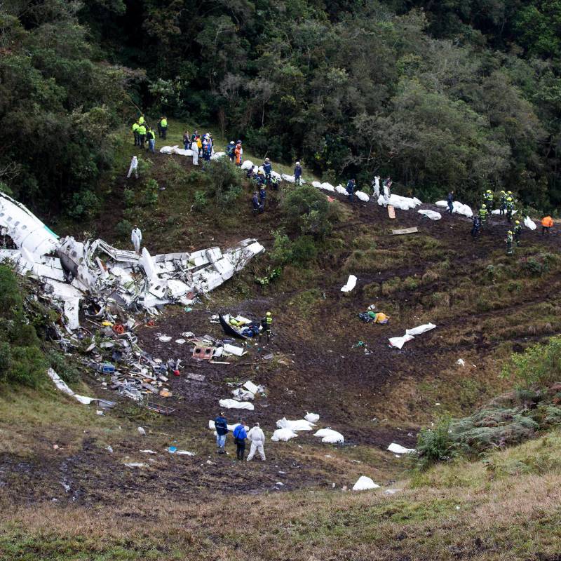 Imágenes de 2016 del lugar del siniestro aéreo de Chapecoense en la vereda Pantalio. FOTO EL COLOMBIANO