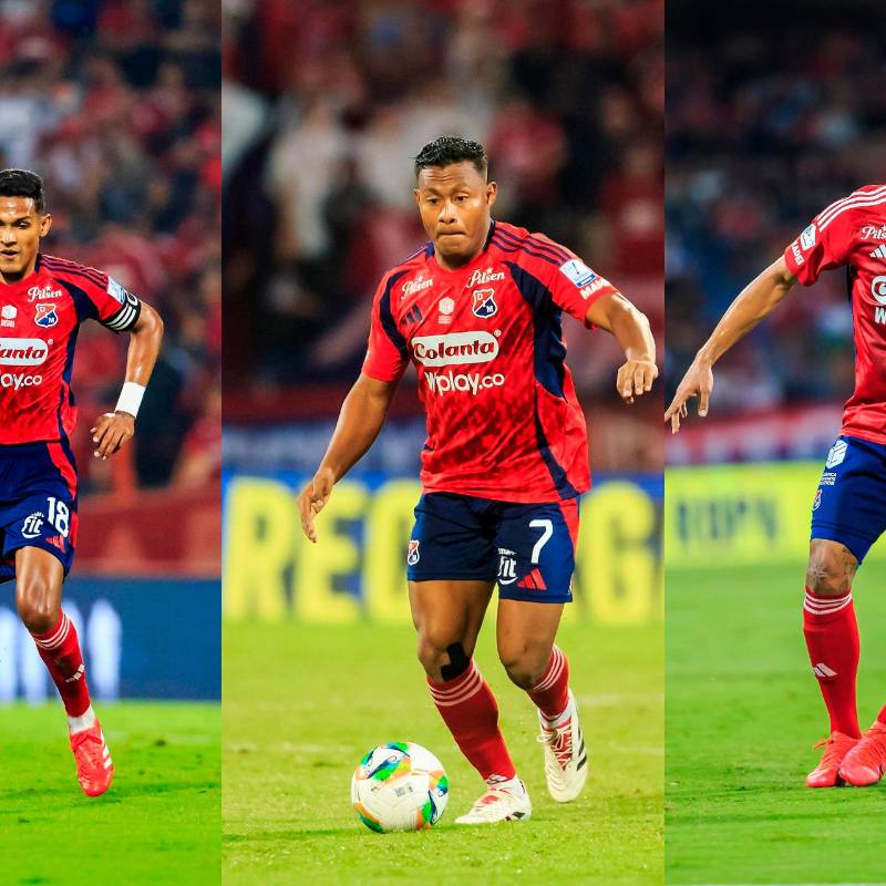 El defensa Daniel Londoño ha sido uno de los futbolistas fundamentales del Medellín este semestre. Homer Martínez aporta el equilibrio del medio campo y Léider Berrío puede ofrecer goles. FOTO Camilo Suárez 