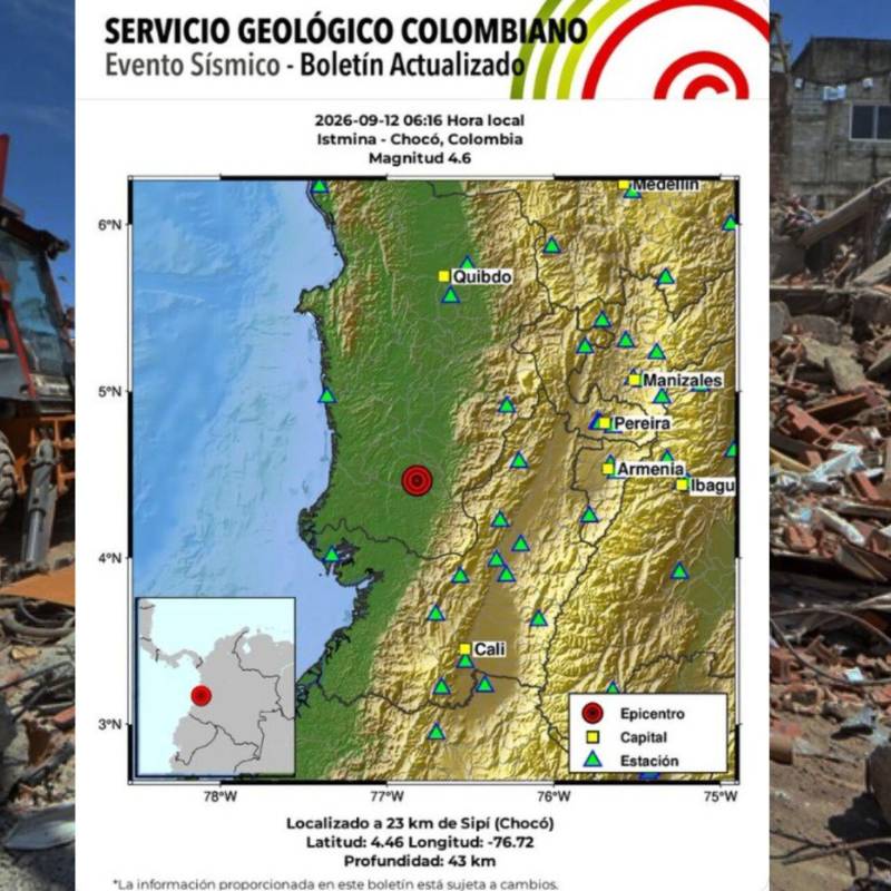 El temblor de magnitud 4,6 se sintió en varias poblaciones de Chocó y Valle del Cauca. Fotos: Manuel Saldarriaga y SGC
