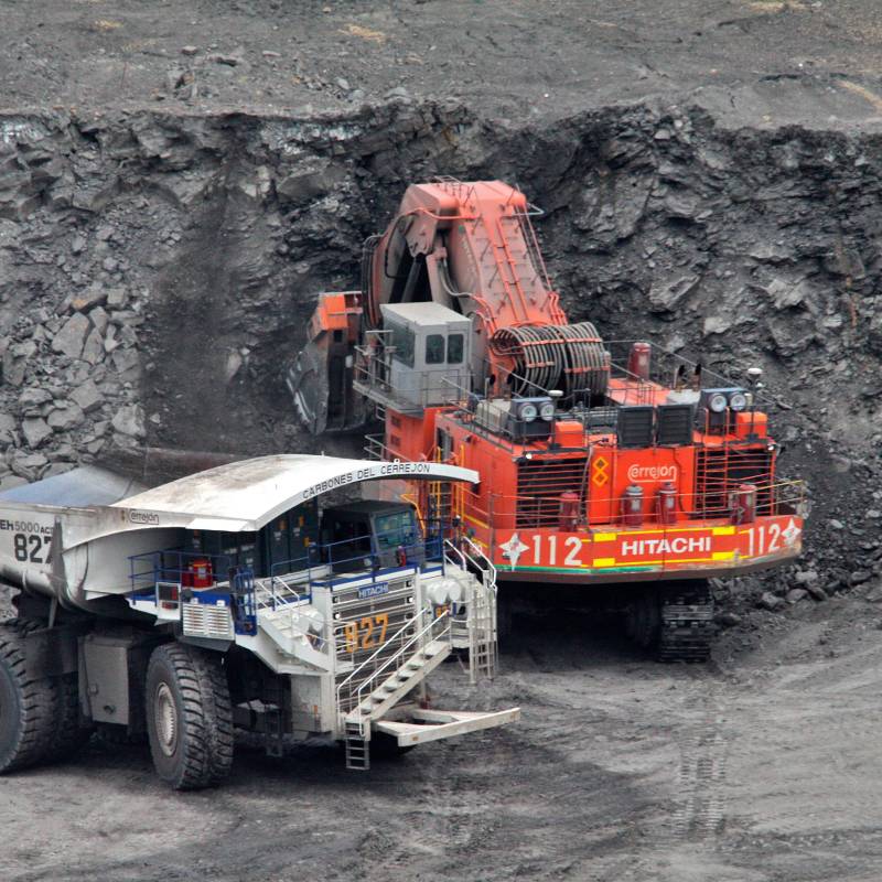 La producción de carbón en Colombia cayó a 53,9 millones de toneladas en 2025, el nivel más bajo en dos décadas, en contraste con el repunte global del mineral. FOTO EL COLOMBIANO