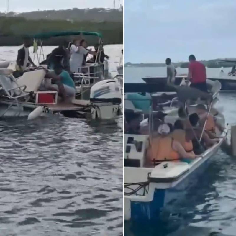 Un accidente marítimo ocurrió este 10 de junio de 2026 en San Andrés, Colombia. FOTOS: Capturas de video 