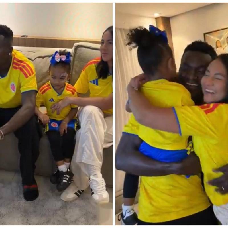 Kevin Viveros y su familia festejando su convocatoria a la selección Colombia. FOTO: Captura de vídeo