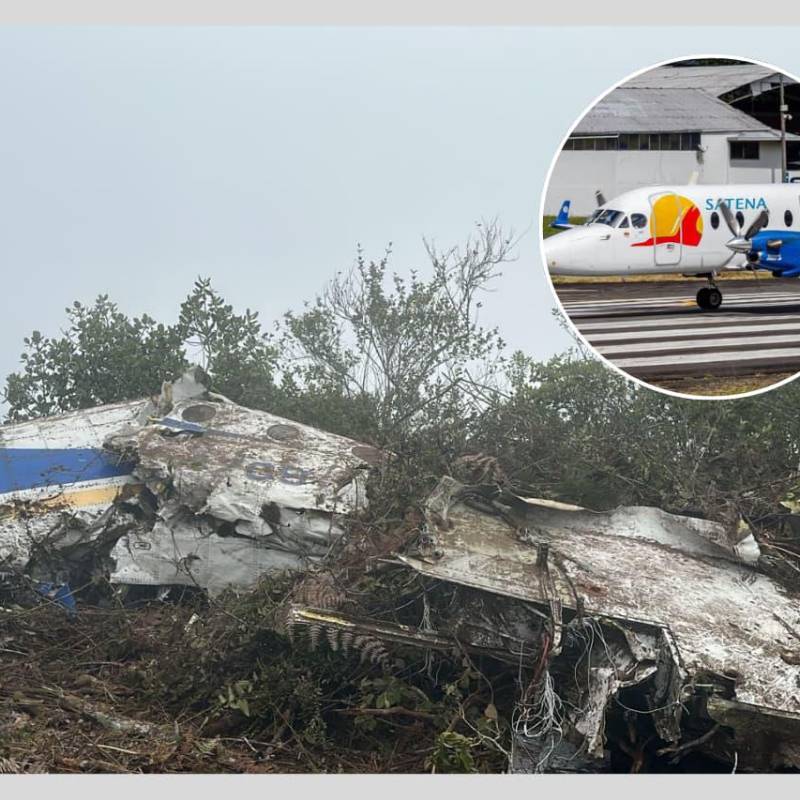 Un avión de Satena se estrelló este miércoles 28 de enero mientras volaba a Ocaña, Norte de Santander. FOTOS: Cortesía - Luis Miguel Molina Galeano