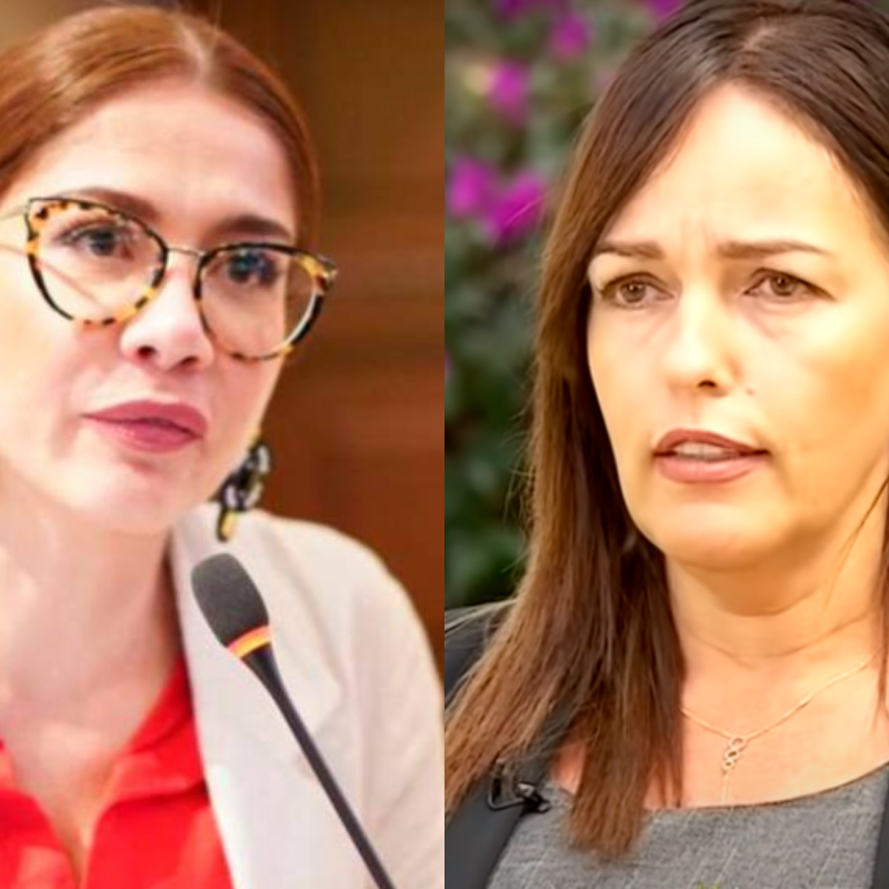 La fiscal Angélica Monsalve (izq) va a denunciar a la congresista Catherine Juvinao por injuria. 