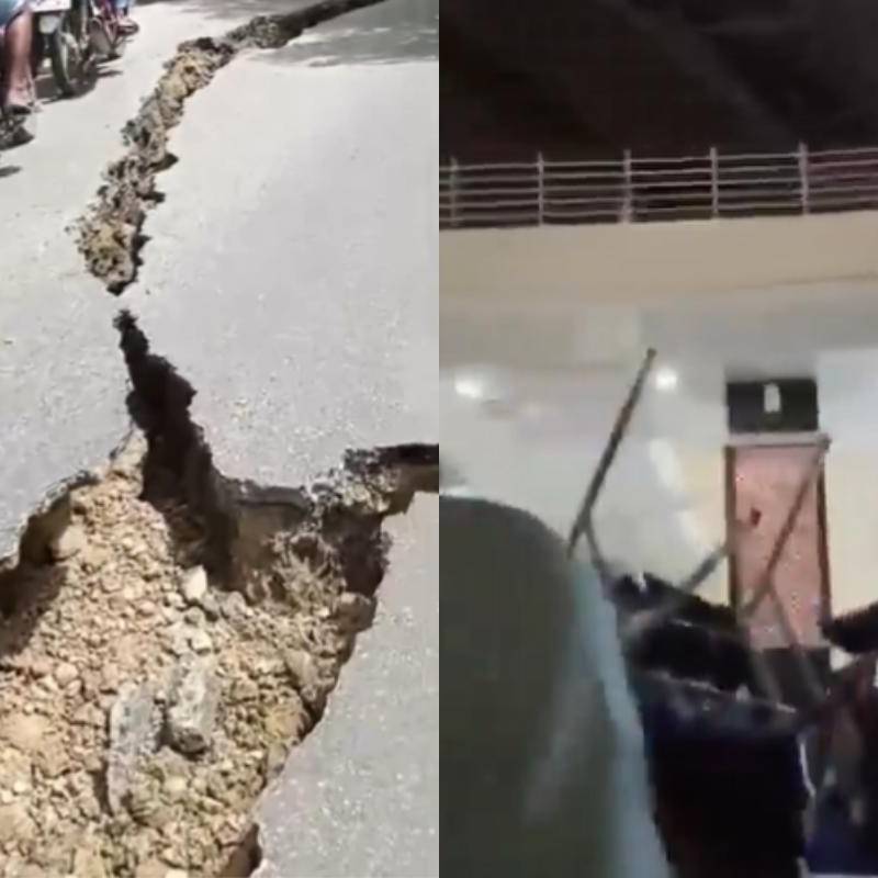Equipos de emergencia evalúan los daños causados por el terremoto de magnitud 6,7 que sacudió el centro de Indonesia y afectó varias localidades cercanas a la ciudad de Palu. FOTO: Redes sociales.