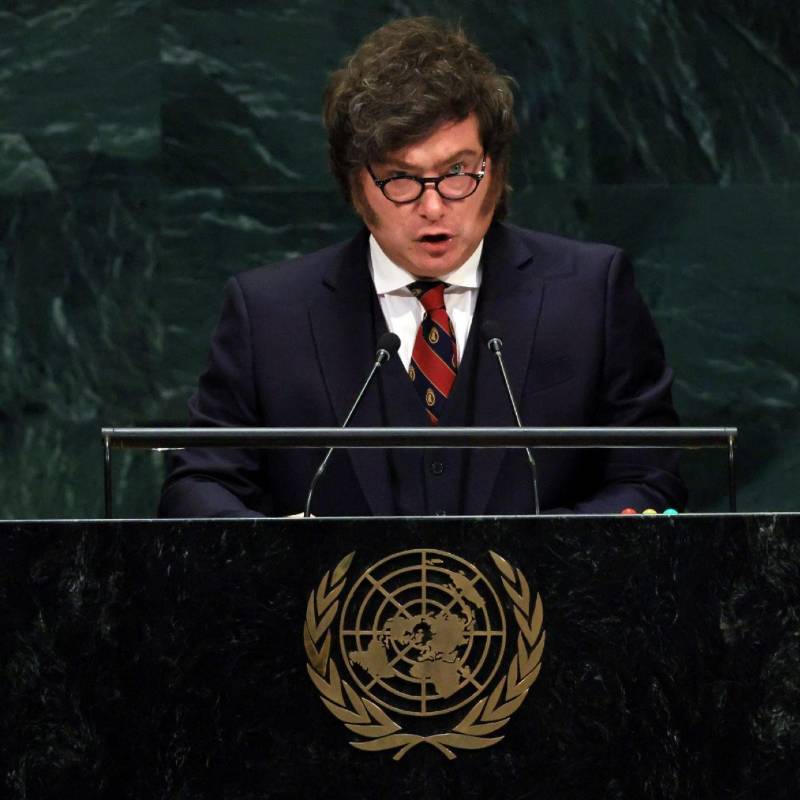 Javier Milei arremetió contra la ONU en plena Asamblea General y cuestionó al organismo por su manejo de la pandemia, los conflictos y sus propias resoluciones. Foto: Getty Images