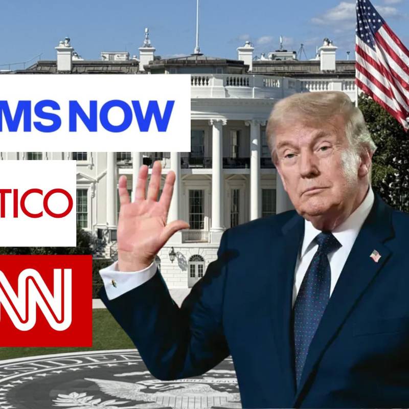 Juez de EE. UU. ordena restablecer acceso a CNN, MS NOW y Politico, pero Casa Blanca se niega. Foto: Getty / Casa Blanca / CNN, MS NOW y Politico
