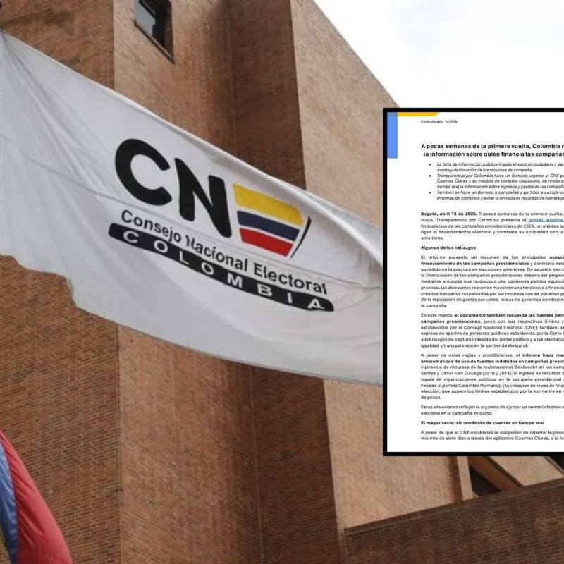 Transparencia por Colombia hizo un llamado para que el CNE habilite correctamente el aplicativo Cuentas Claras. Foto: Colprensa/Transparencia por Colombia.