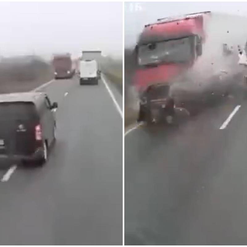 Al menos siete personas, aficionados del Paok de Salónica (Grecia), murieron en un accidente de tráfico registrado en el oeste de Rumanía. FOTO: Captura video de redes sociales @AlertaMundoNews