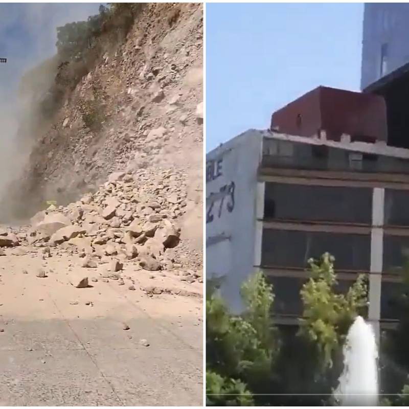 Un potente sismo de magnitud 7,3 con epicentro en la frontera entre México y Guatemala sacudió este viernes el sur mexicano y parte de Centroamérica. FOTO: Captura de video de redes sociales