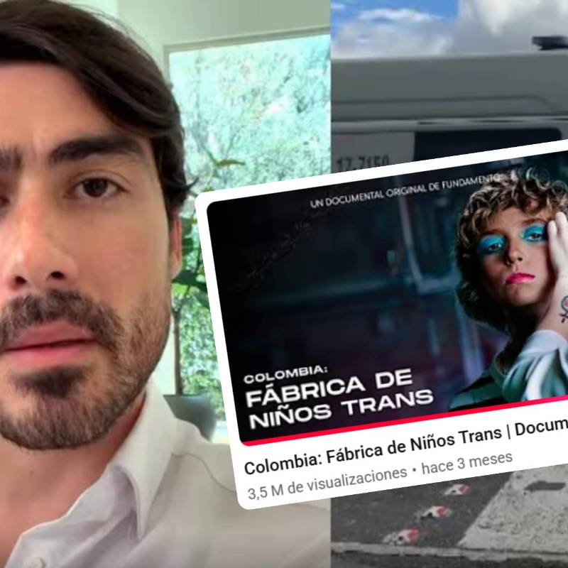 Samuel Adrián es un creador de contenido y documentalista mexicano, director de ‘Colombia: fábrica de niños trans’, producción que aborda tratamientos y protocolos relacionados con la transición de género en menores. Foto: Tomada de X @ABDELAESPRIELLA / YouTube ‘Colombia: fábrica de niños trans’