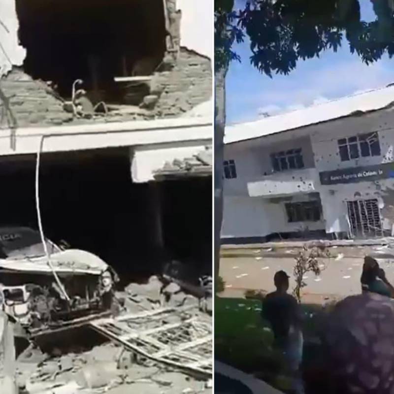 Un ataque armado se produjo este martes en el municipio de Buenos Aires, Cauca, por parte de disidencias de las Farc. FOTOS: Capturas de video 