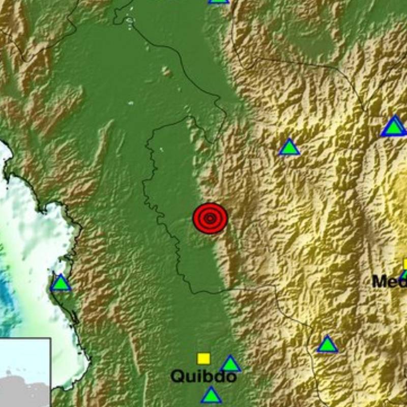 Según las autoridades, el epicentro del temblor fue en un municipio del Urabá antioqueño. FOTO: Tomada de X @sgcol