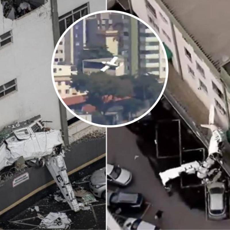 Un avión ligero se estrelló contra un edificio en Brasil. Esto es lo que se sabe. FOTOS: Capturas de video 