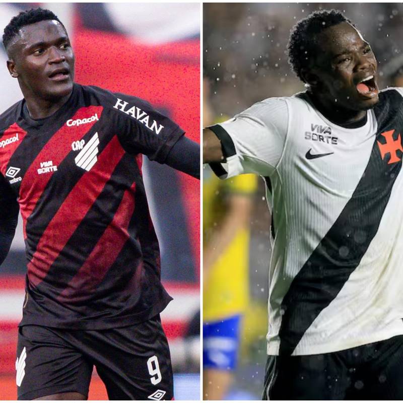 A fuerza de goles, remates e impacto constante en el área rival, ambos atacantes colombianos encabezan los listados estadísticos más importantes del torneo, consolidándose Paranaense y Vasco da Gama. FOTO: Getty