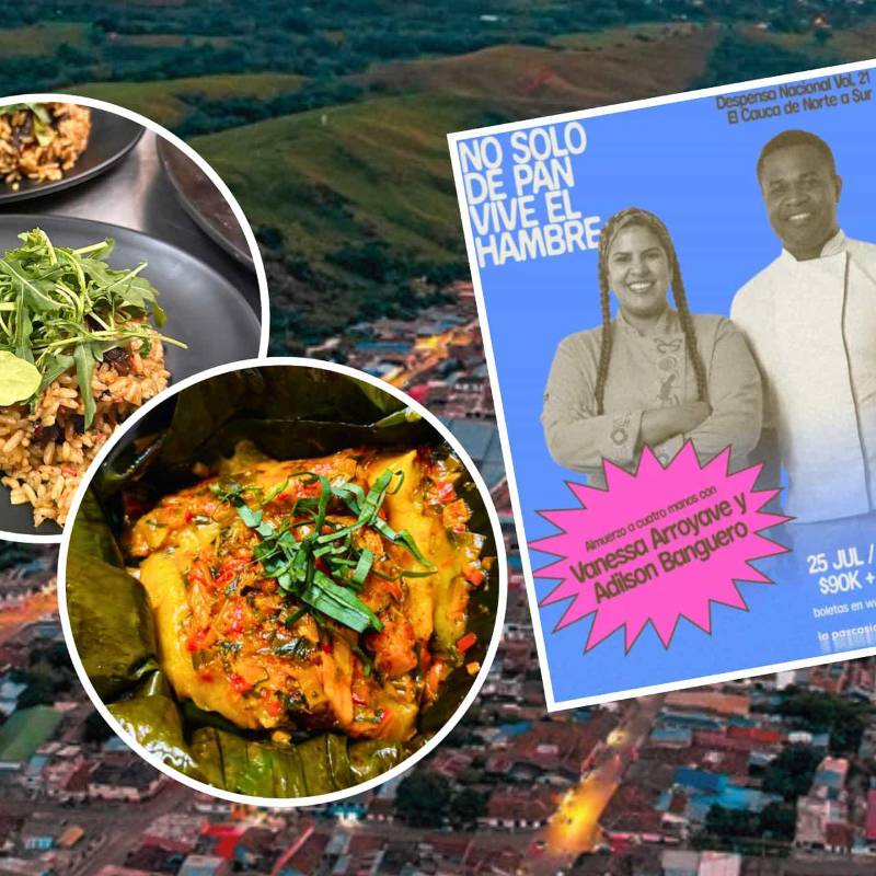 La cocina del Cauca será protagonista de una nueva edición de No Solo de Pan Vive el Hambre; Vanessa Arroyave y Adilson Banguero cocinarán en La Pascasia. Foto: Cortesía