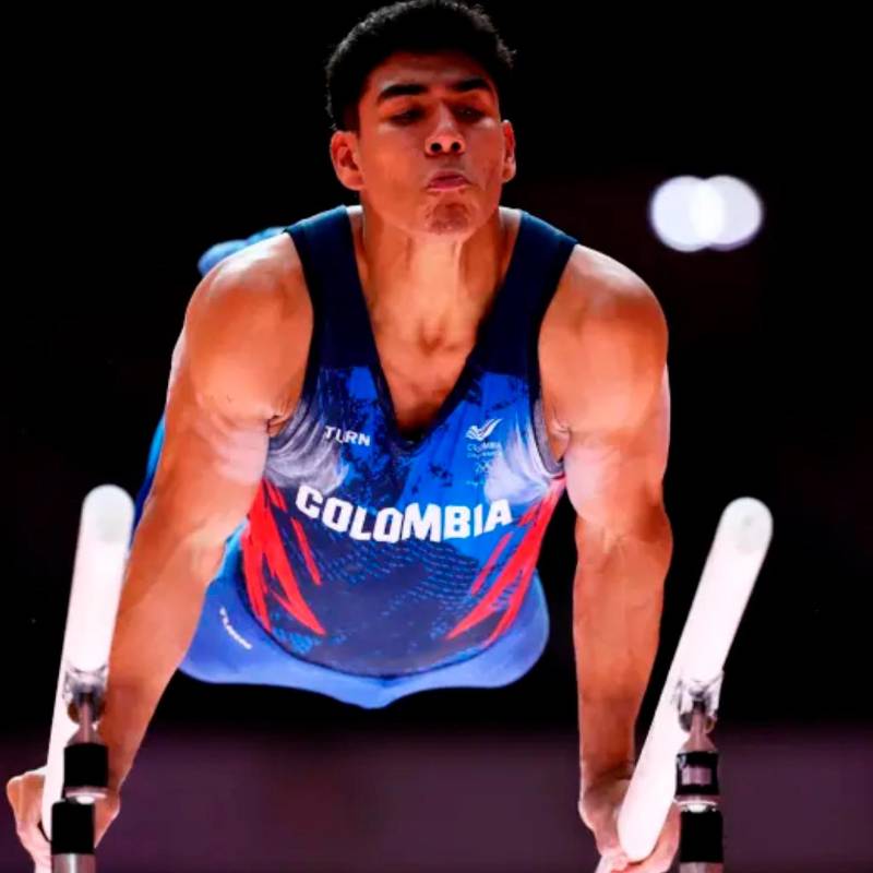 El cucuteño Ángel Barajas, de 19 años, es uno de los mejores gimnastas del mundo. FOTO: Getty