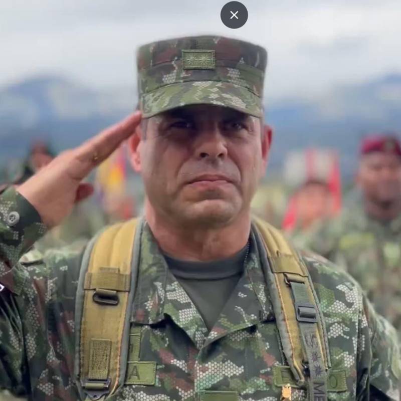 Comandante de Educación y Doctrina del Ejército, general Federico Mejía. Foto: captura de video