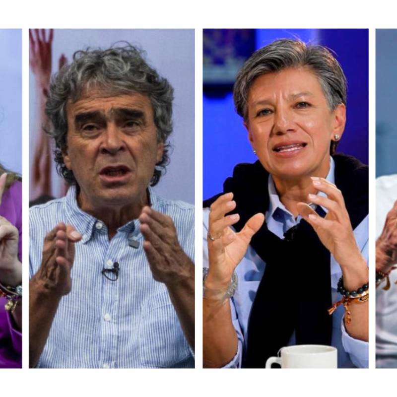 Asistieron Paloma Valencia, Sergio Fajardo, Claudia López y Roy Barreras. Faltaron Iván Cepeda y Abelardo de la Espriella. FOTOS: COLPRENSA.