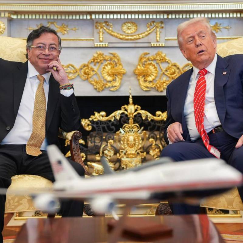 El esperado encuentro entre ambos mandatarios, que se llevó a cabo en el Salón Oval de la Casa Blanca, duró aproximadamente dos horas. FOTO: Presidencia de la República y Colprensa