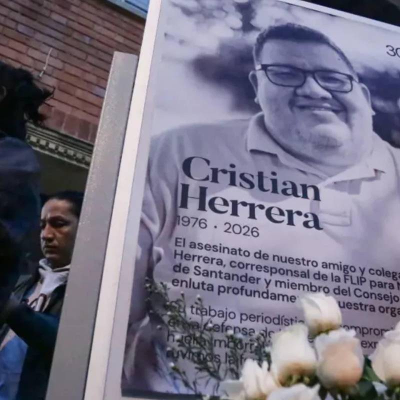 Homenaje a Cristian Herrera en la Fundación para la Libertad de Prensa. Foto: Colprensa.
