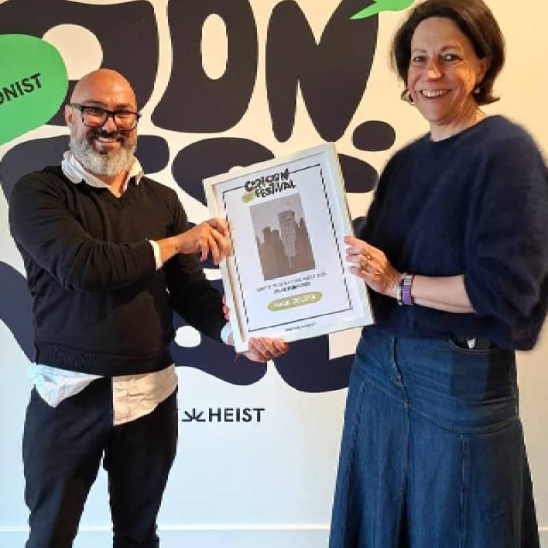 El caricaturista fue reconocido en festival internacional de humor gráfico en Europa. FOTO cortesía