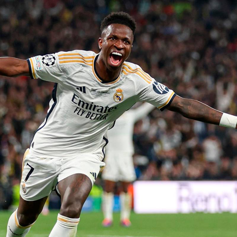 Vinicius celebrando en la final de la Champions League 2024. FOTO: X RealMadrid