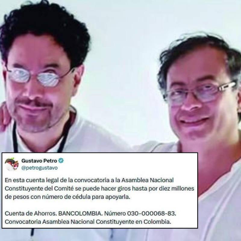 El candidato presidencial del Pacto Histórico, Iván Cepeda, y el presidente de la República Gustavo Petro. FOTO CORTESÍA